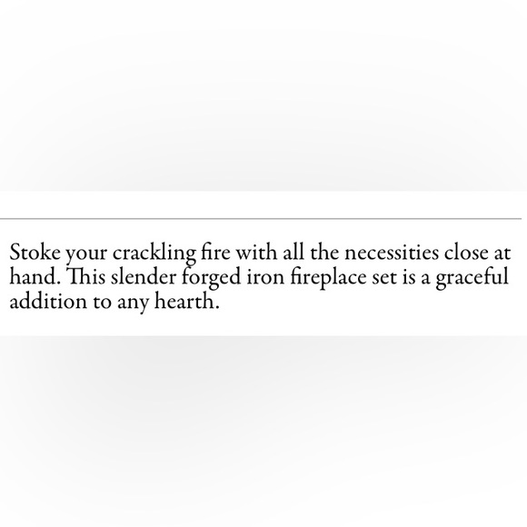 Fireplace Tools Hearth Stand Set Black Forged Metal Fireplace Poker Shovel Broom - Picture 3 of 16